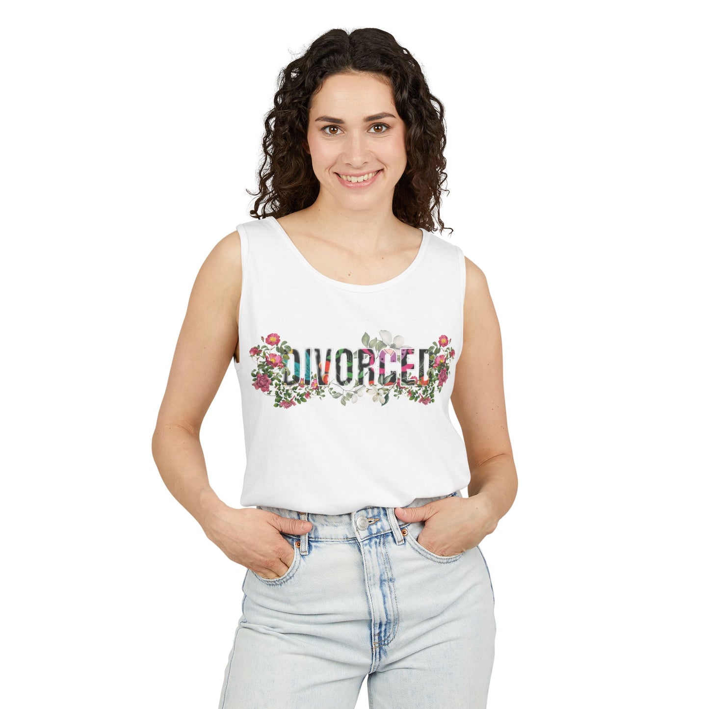 Divorced Floral Unisex Tank Top – Summer Celebration Style