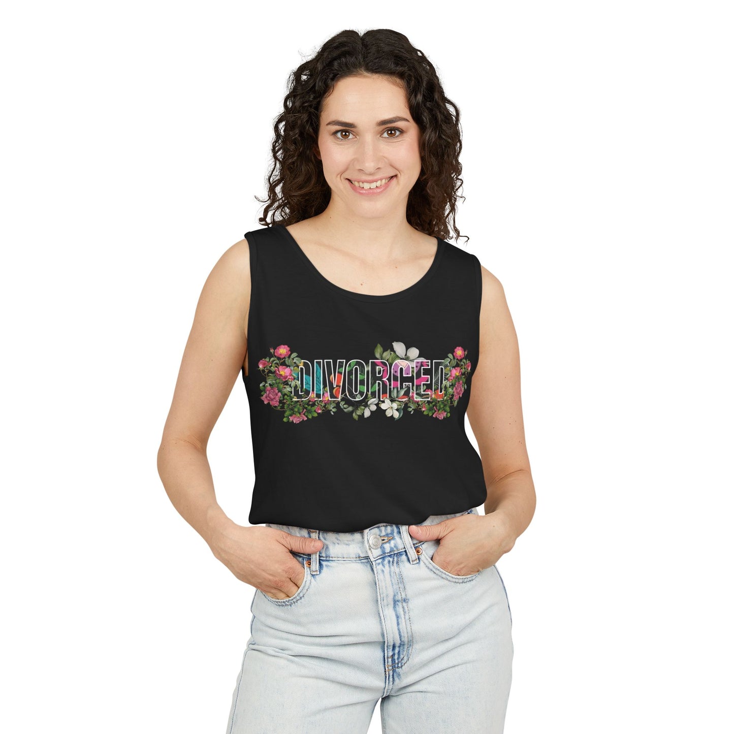 Divorced Floral Unisex Tank Top – Summer Celebration Style