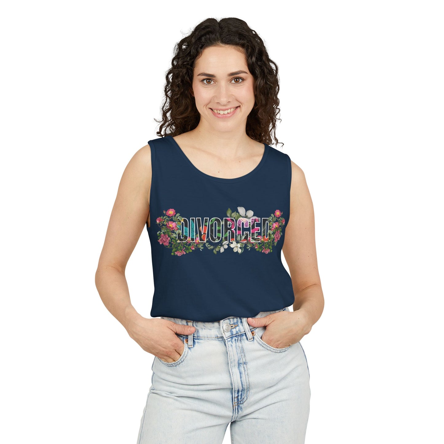 Divorced Floral Unisex Tank Top – Summer Celebration Style