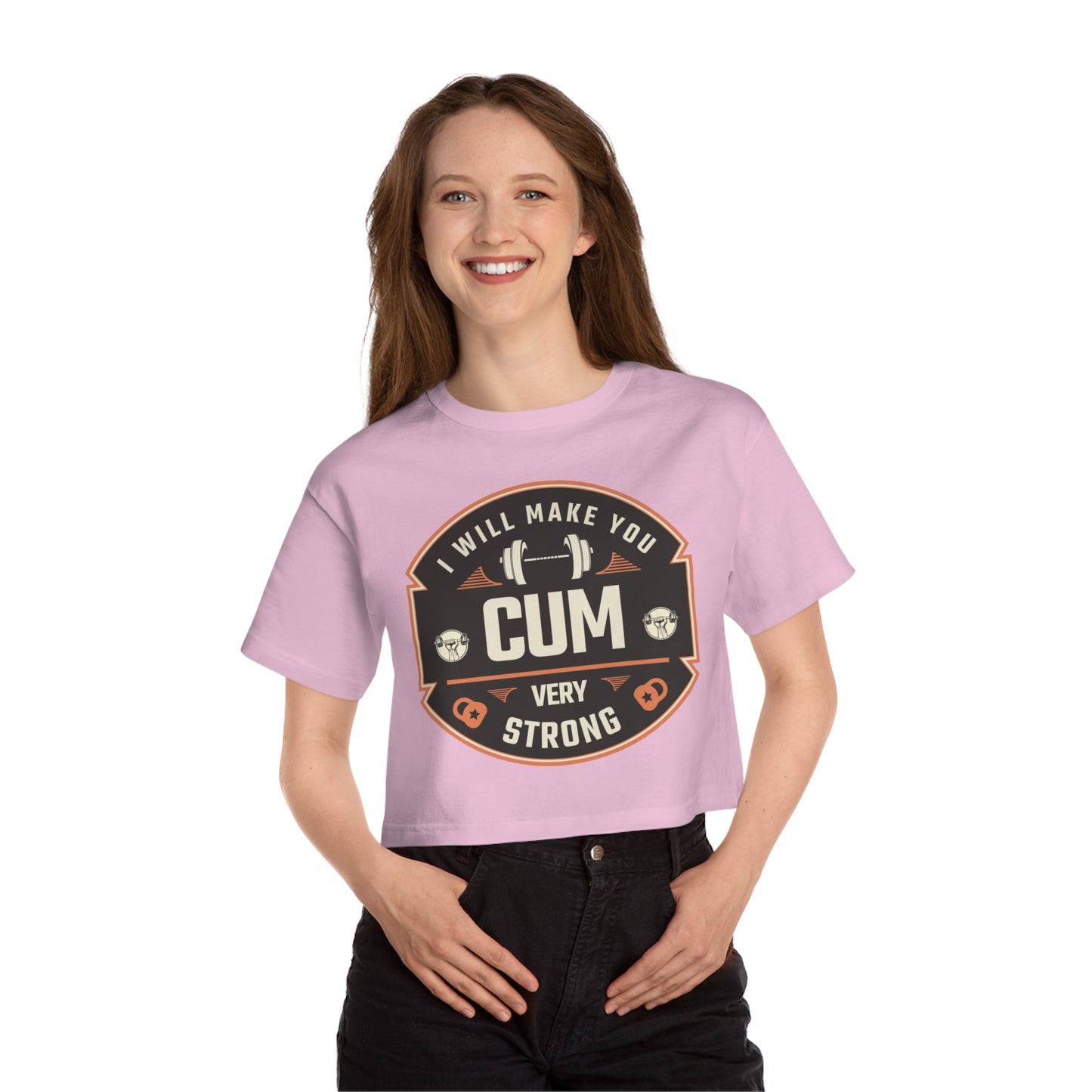 Humorous Cropped Tee – Strong & Divorced Vibes