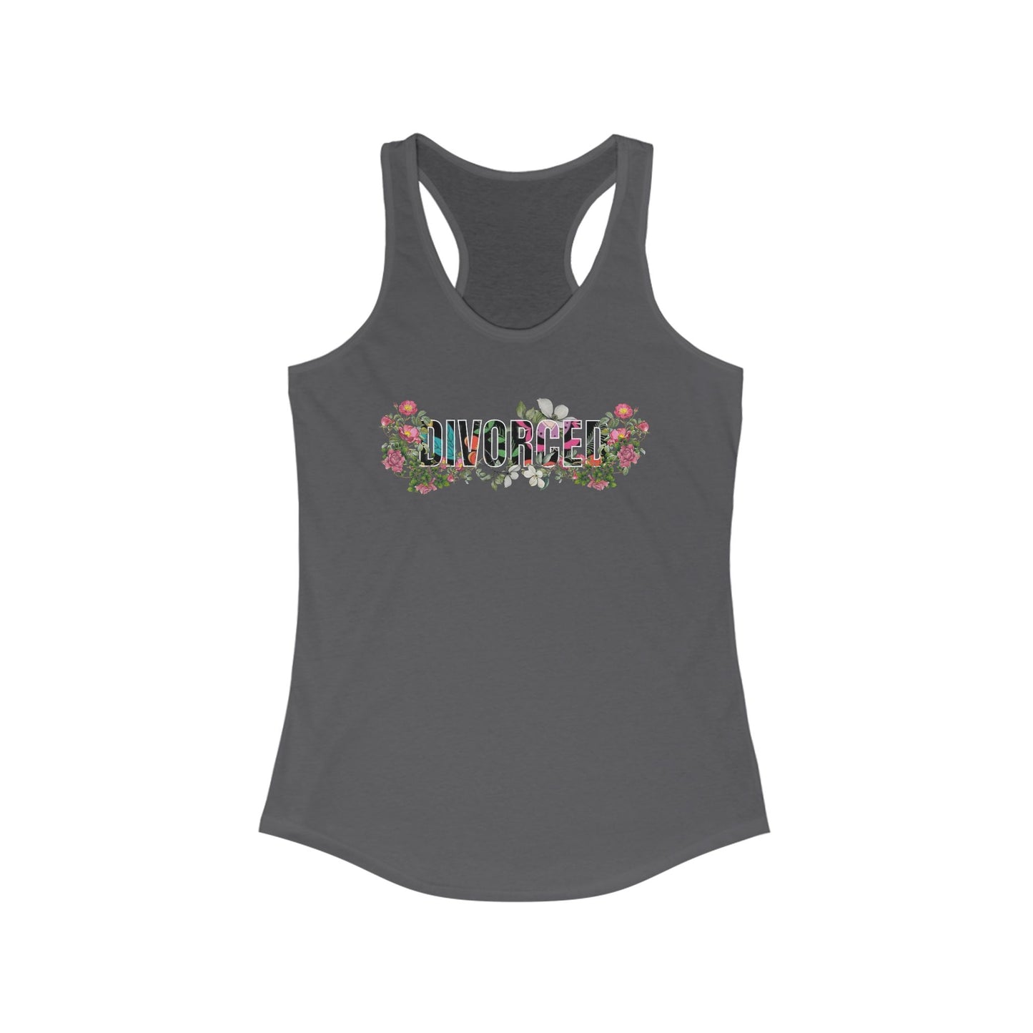 Floral Divorced Racerback Tank – Lightweight & Chic