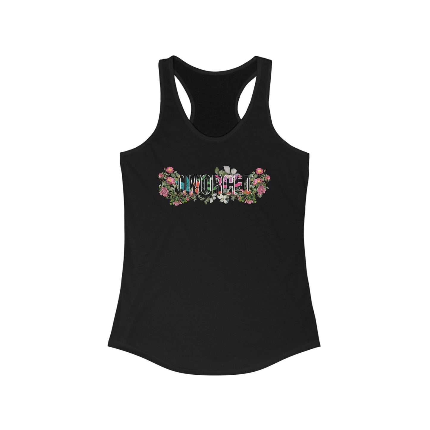 Floral Divorced Racerback Tank – Lightweight & Chic