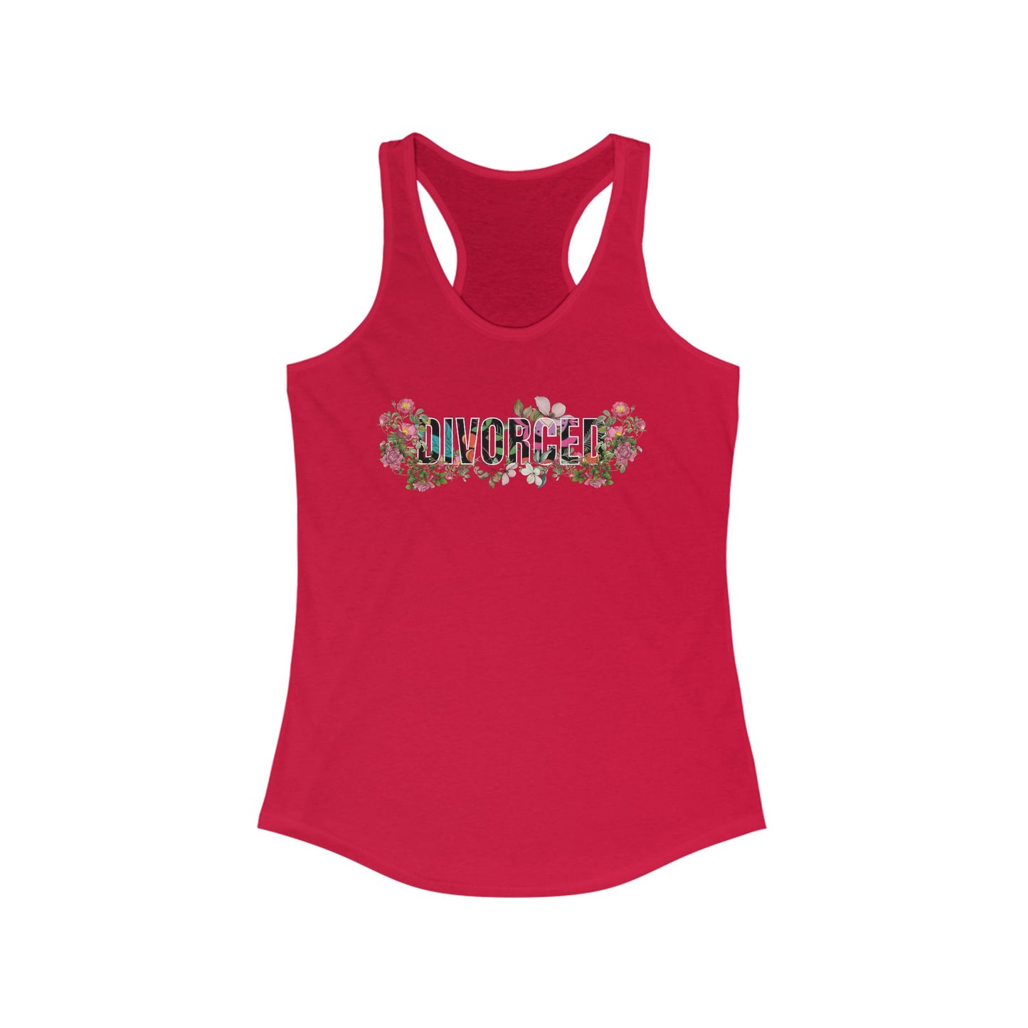 Floral Divorced Racerback Tank – Lightweight & Chic