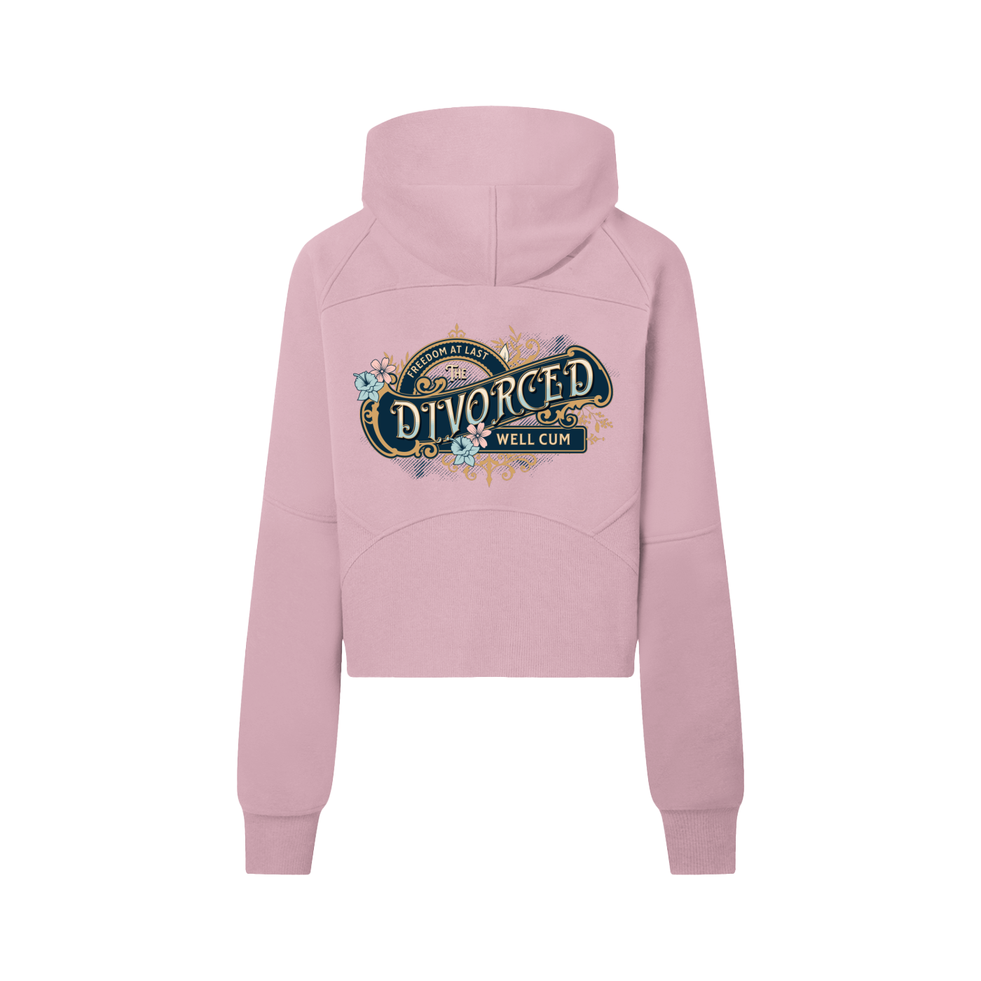 Feminine Cropped Half-Zip Hoodie