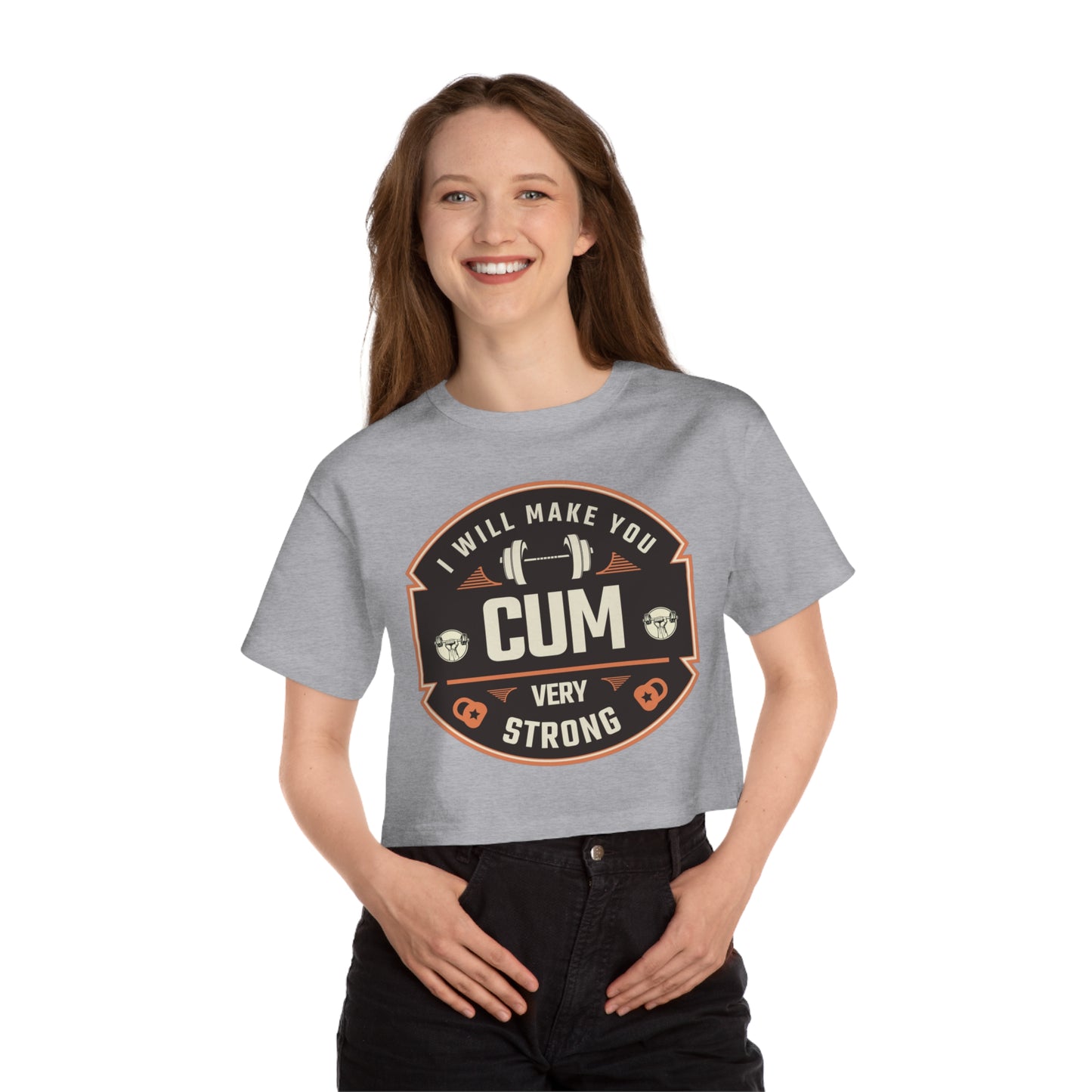 Humorous Cropped Tee – Strong & Divorced Vibes