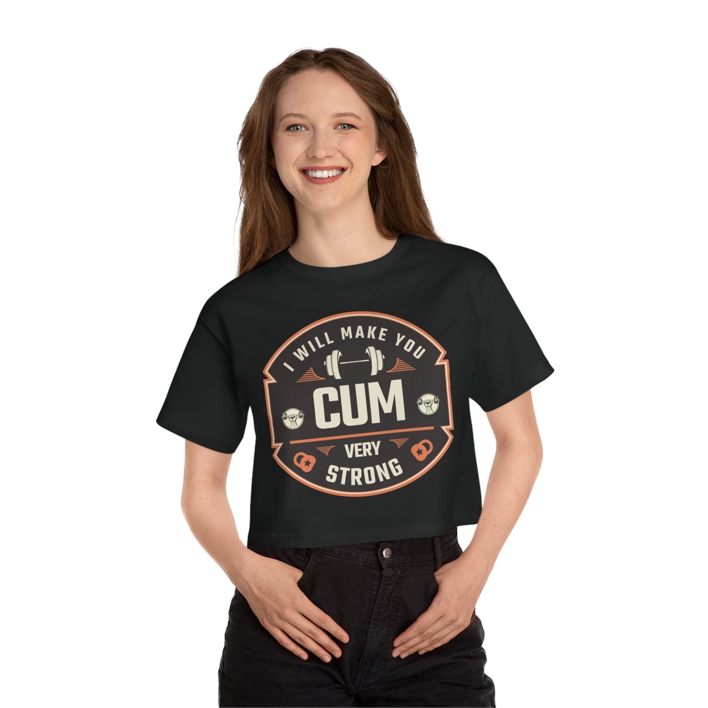 Humorous Cropped Tee – Strong & Divorced Vibes