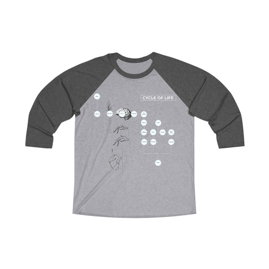 Cycle of Life Unisex Tri-Blend Raglan Tee, Eco-Friendly T-Shirt, Nature Lover Gift, Casual Wear, Graphic Tee for All Occasions